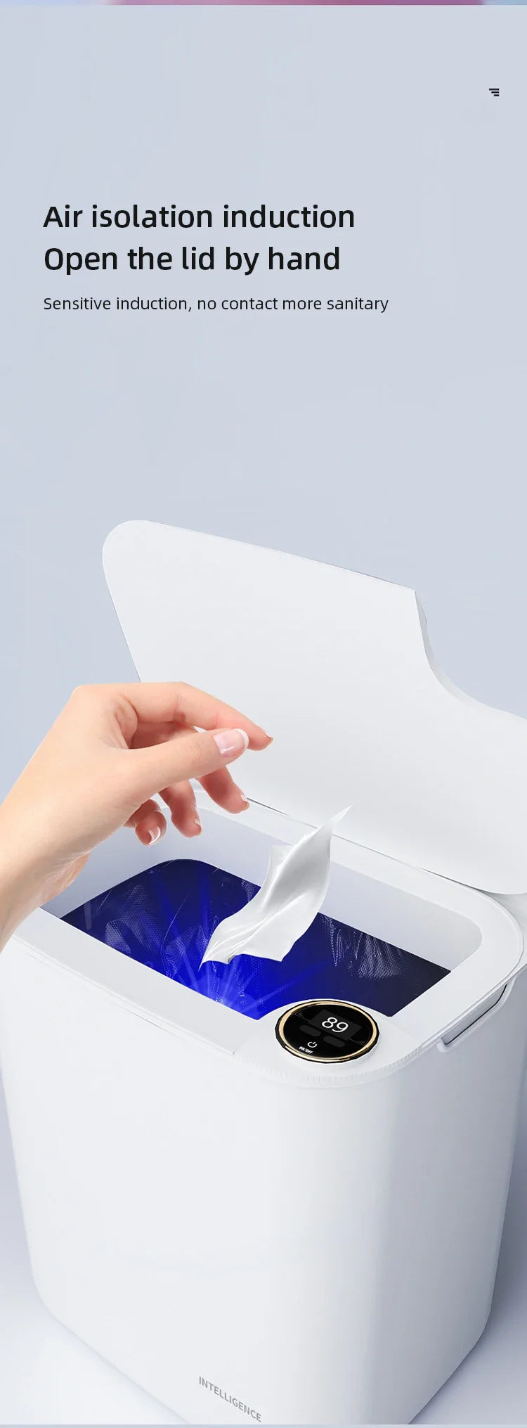 20L Smart Sensor Trash Can with Display