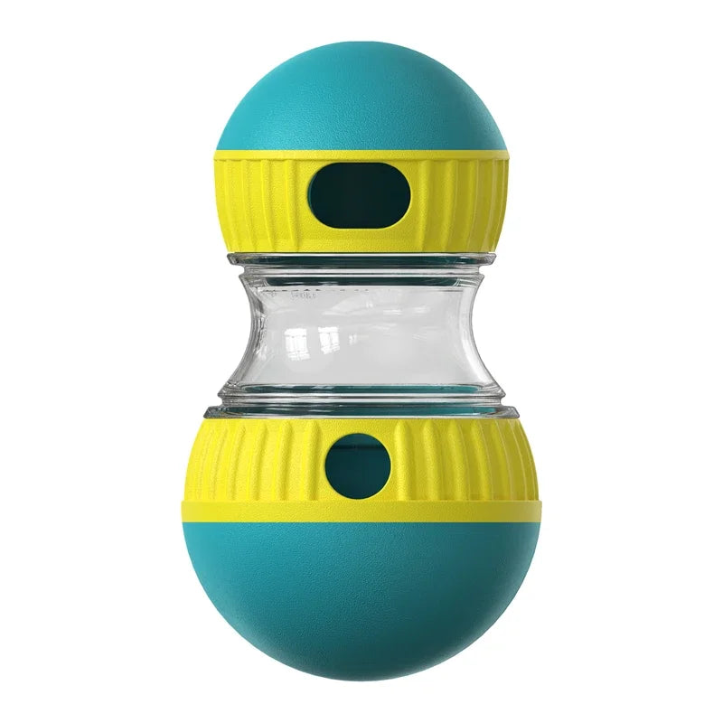 Interactive Dog Toy – Rolling Ball with Leaky Food Track for Mental Stimulation!