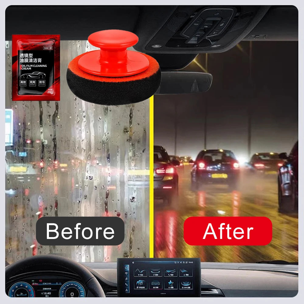 Restore crystal clarity with this car glass cleaning kit!