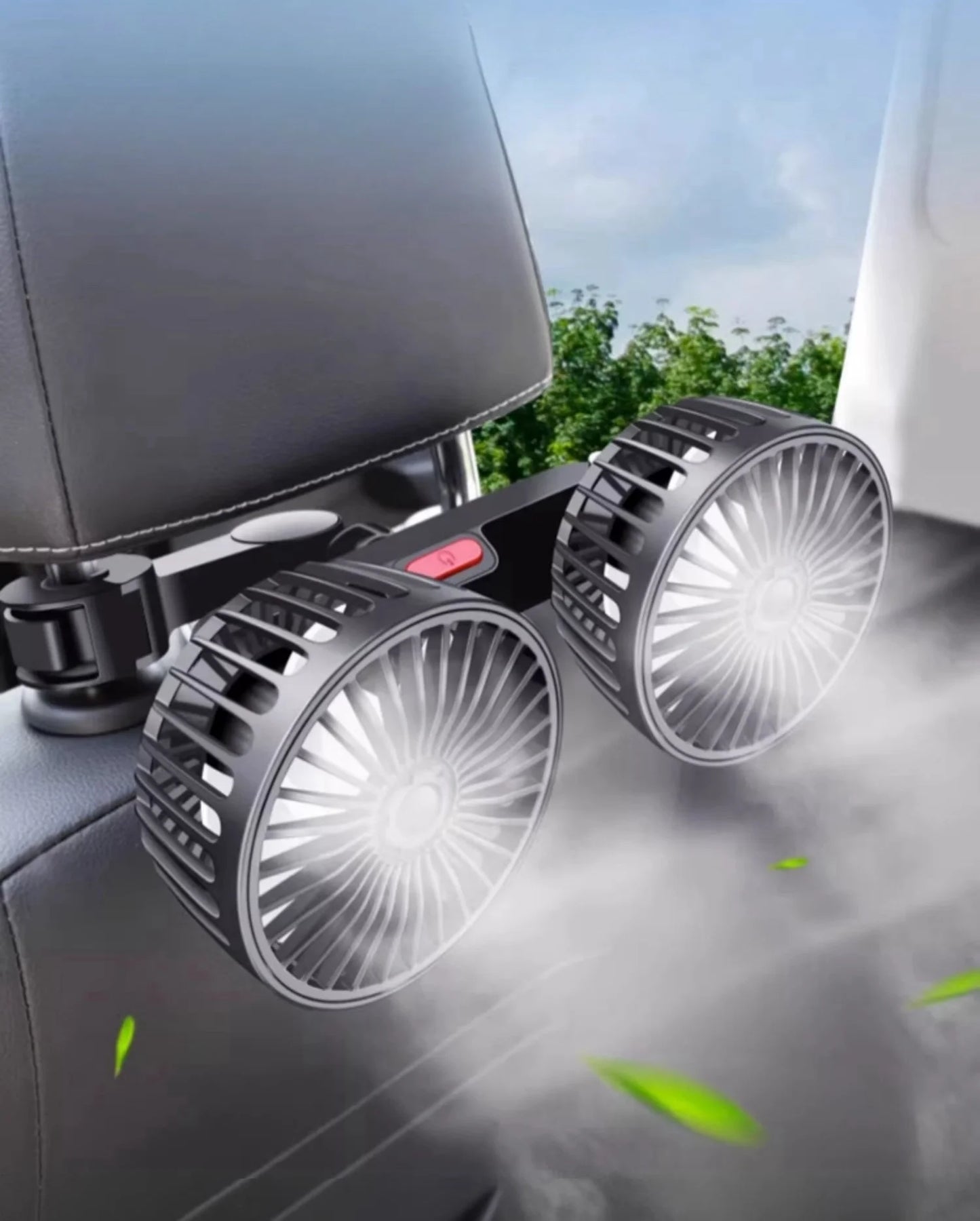 Dual Head Car USB Cooling Fan 3-Speed