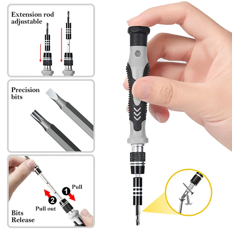 115 in 1 Magnetic Screwdriver Set Precision Multi Hand Tool.