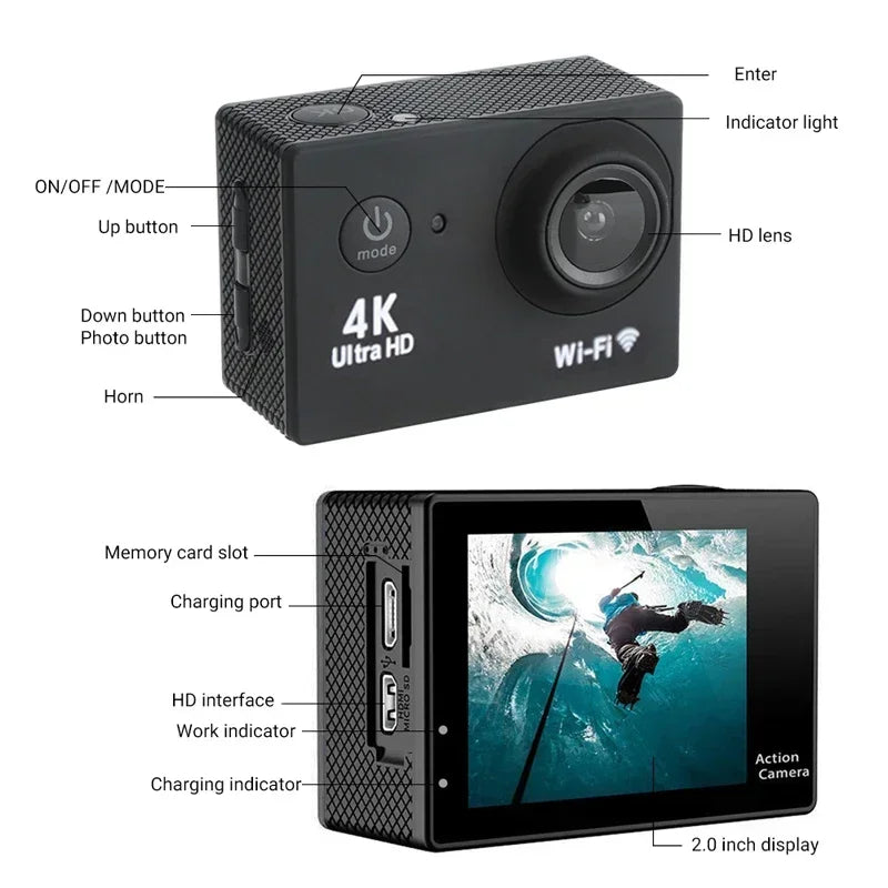 Record every adventure with this 4K action camera!