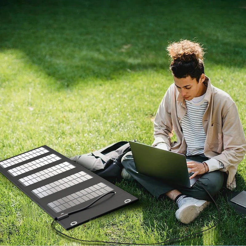 70W Portable 5V Solar Panel with USB Ports – Outdoor Power