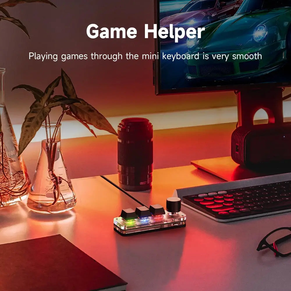 RGB Macropad – Mini Mechanical Keyboard with Knob