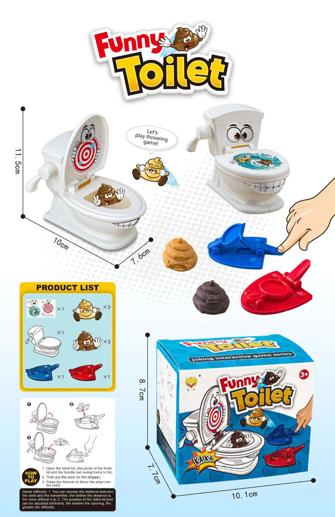 Mini Toilet Catapult Game – Stress Relief Fun