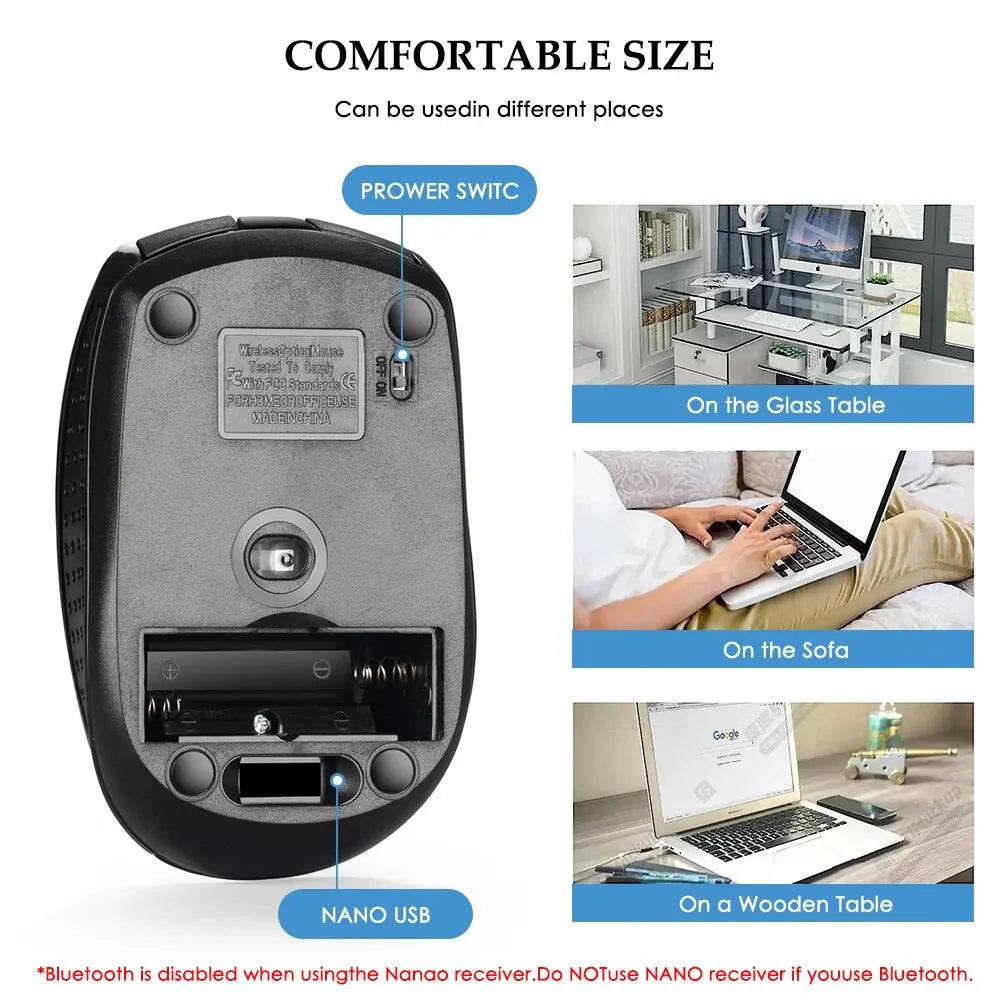Wireless Silent Mouse – Smooth, Quiet, Portable Performance!