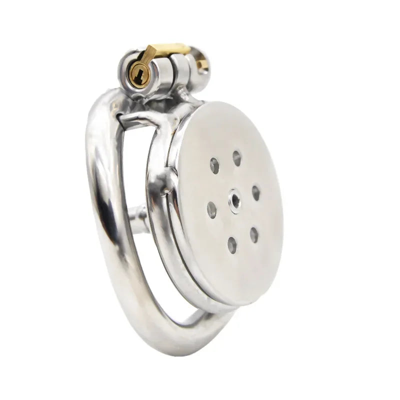 Metal Male Chastity Device with Urethra Tube
