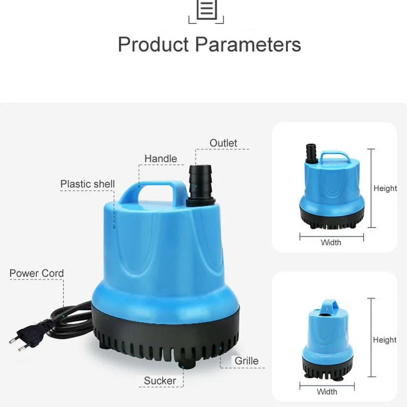 Submersible Aquarium Water Pump 220V EU Plug