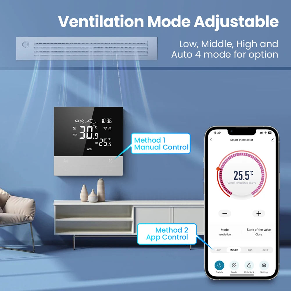 WiFi Smart Thermostat for Central AC System