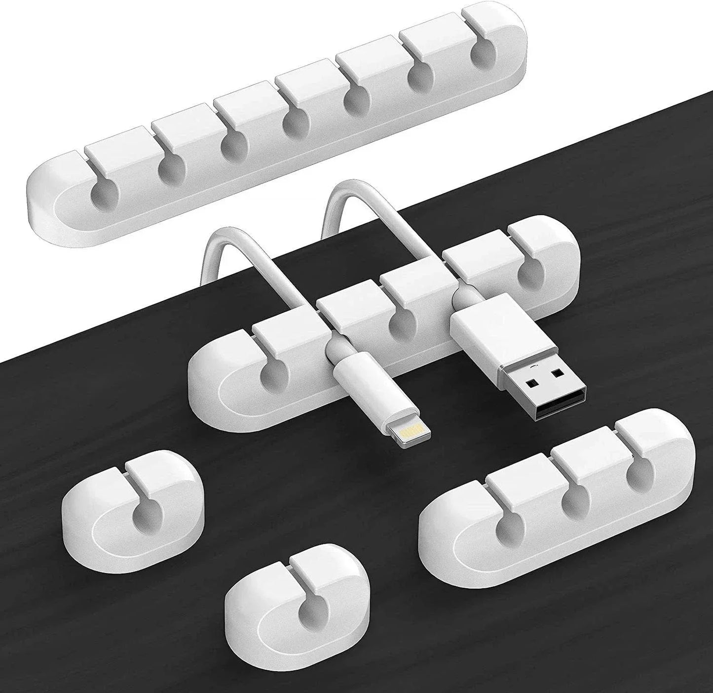 VIKEFON Silicone Cable Organizer Clips Set