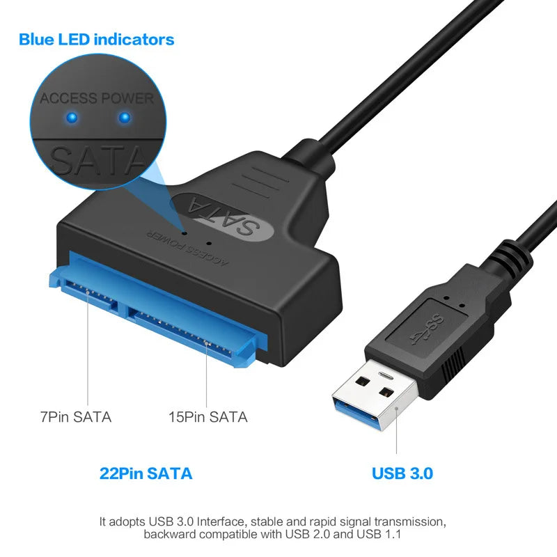SATA to USB 3.0 Cable – Fast, Easy Drive Access Anywhere!