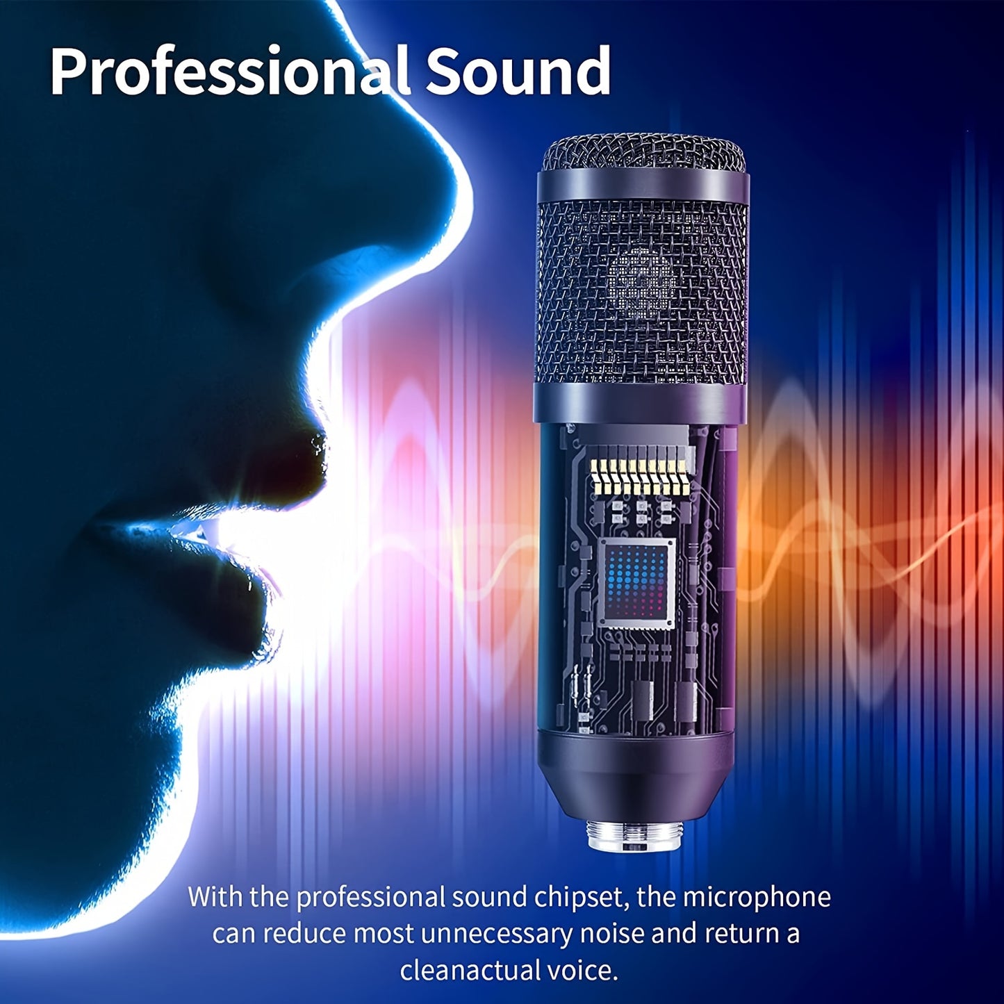 192kHz USB Condenser Microphone for Streaming