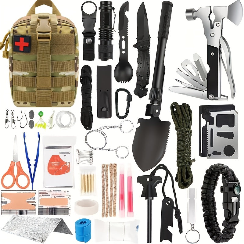 158pcs Survival Kit with 20 Insulation Blankets