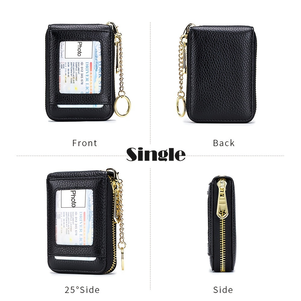 RFID Blocking Card Holder Wallet – Zip Around, Stylish - Clickilix