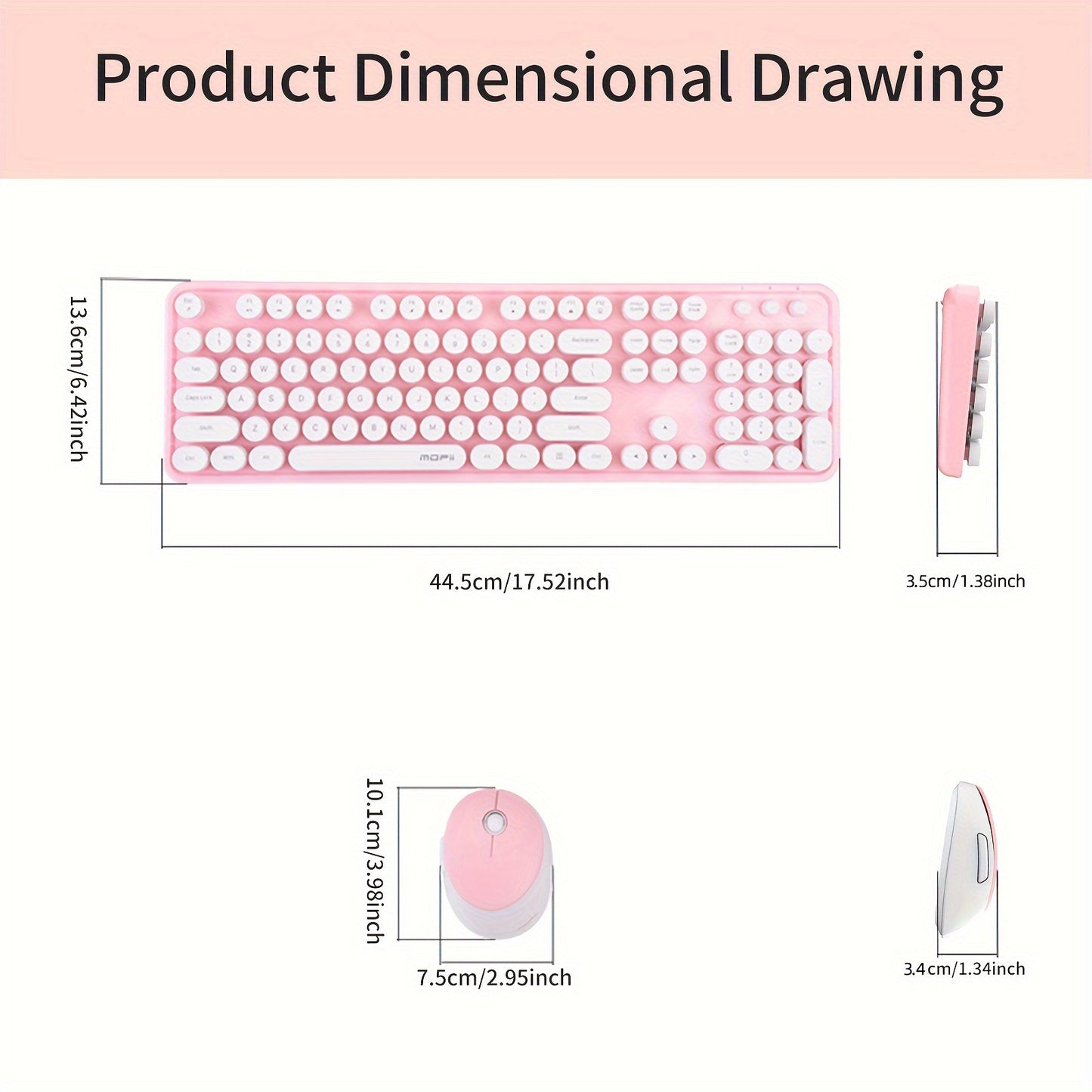 Sweet Wireless Keyboard and Mouse Combo Set - Clickilix