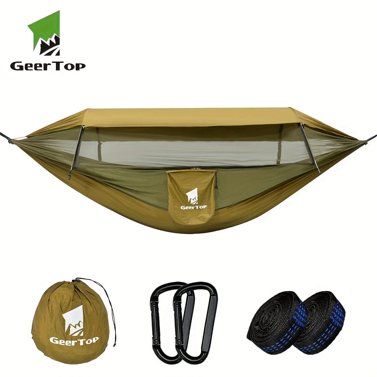 GeerTop 3-in-1 Camping Hammock with Mosquito Net