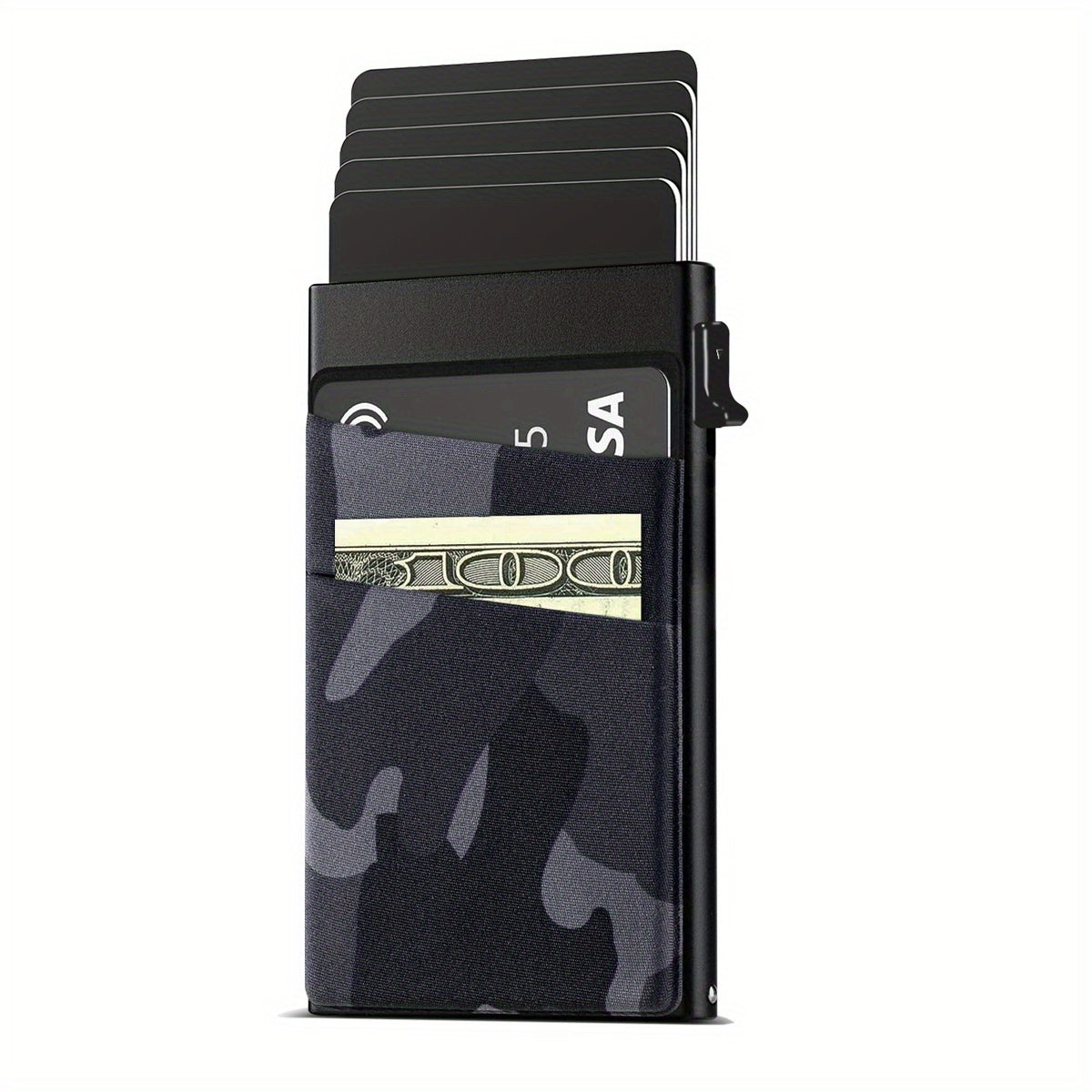 Automatic Pop-Up Credit Card Holder, RFID Blocking Men's Business Card Wallet - Clickilix