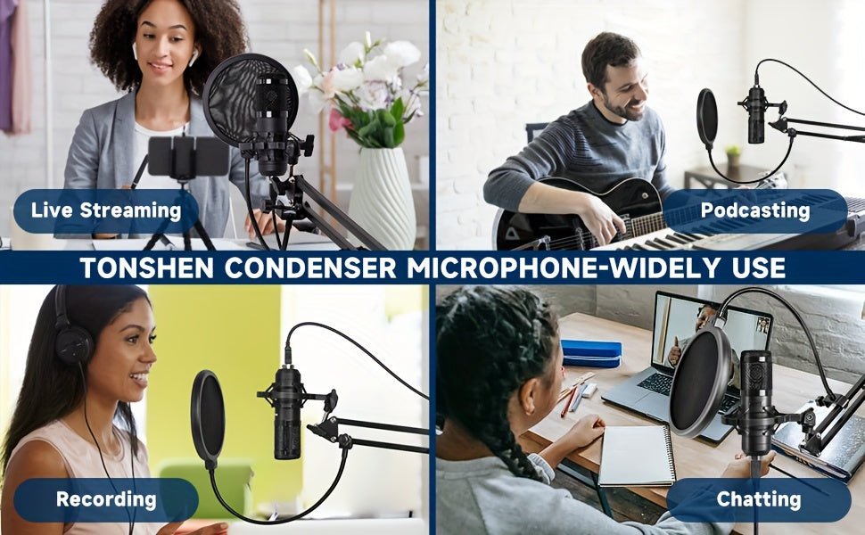 192kHz USB Condenser Microphone for Streaming