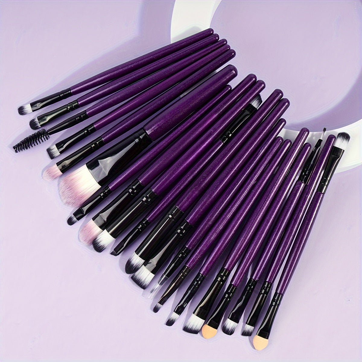 20/23pcs Professional Makeup Brush Set – Black or Purple - Clickilix