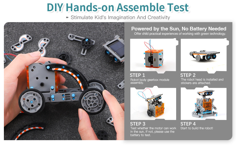 12-in-1 STEM Solar Robot Kit for Kids
