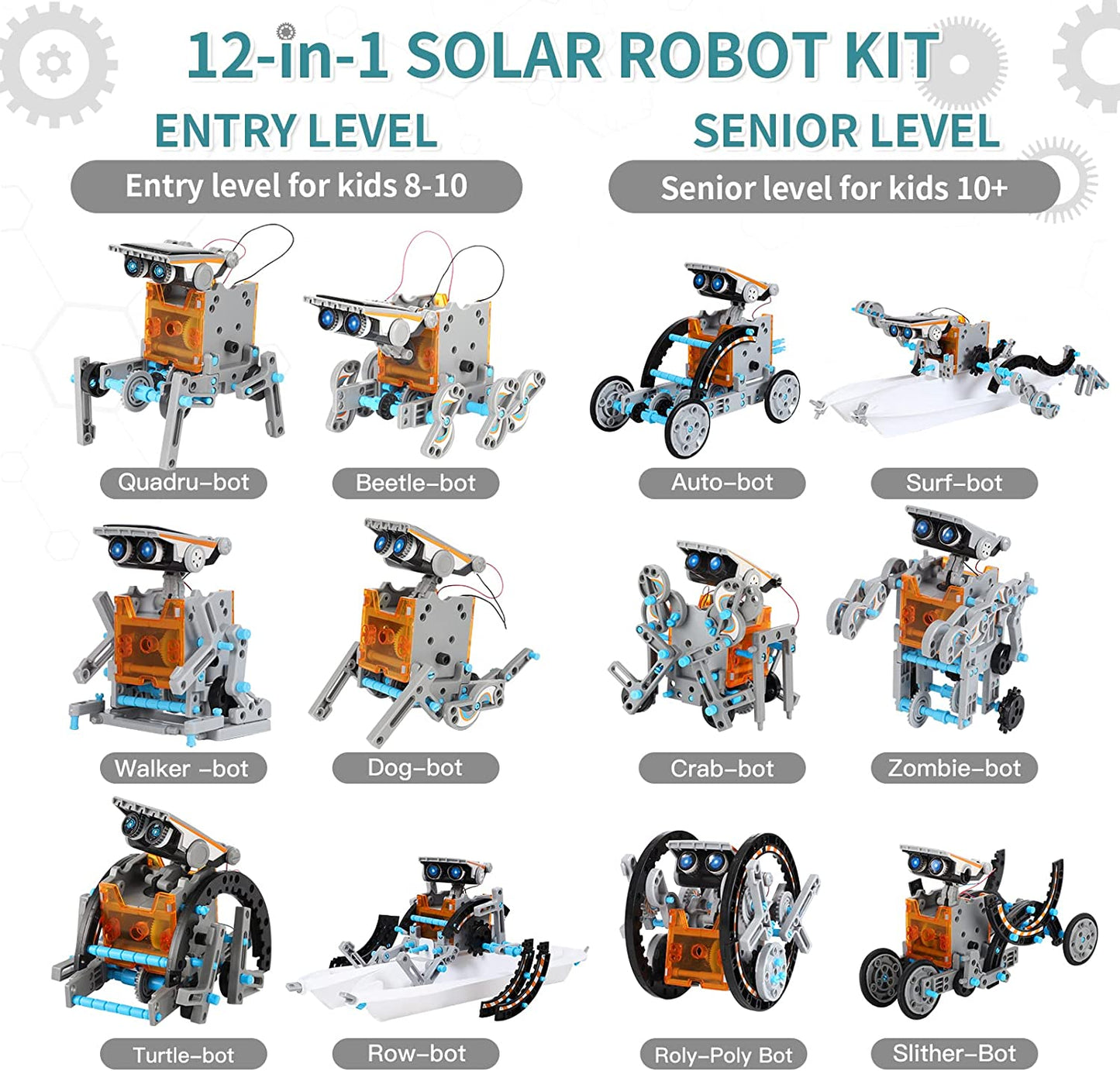 12-in-1 STEM Solar Robot Kit for Kids