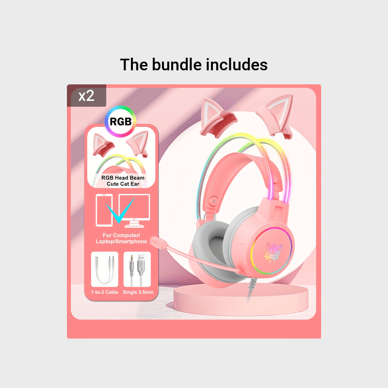 ONIKUMA X15Pro Cat Ear Gaming Headset