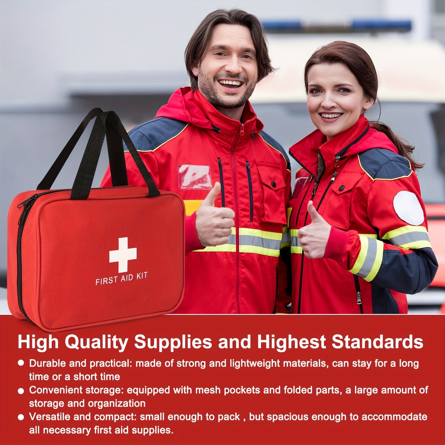 Portable First Aid Kit for Home, Car, Camping