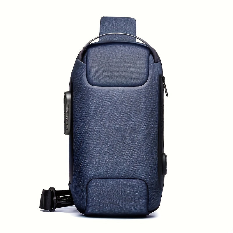 Men’s Waterproof Waist Bag with USB & Lock - Clickilix