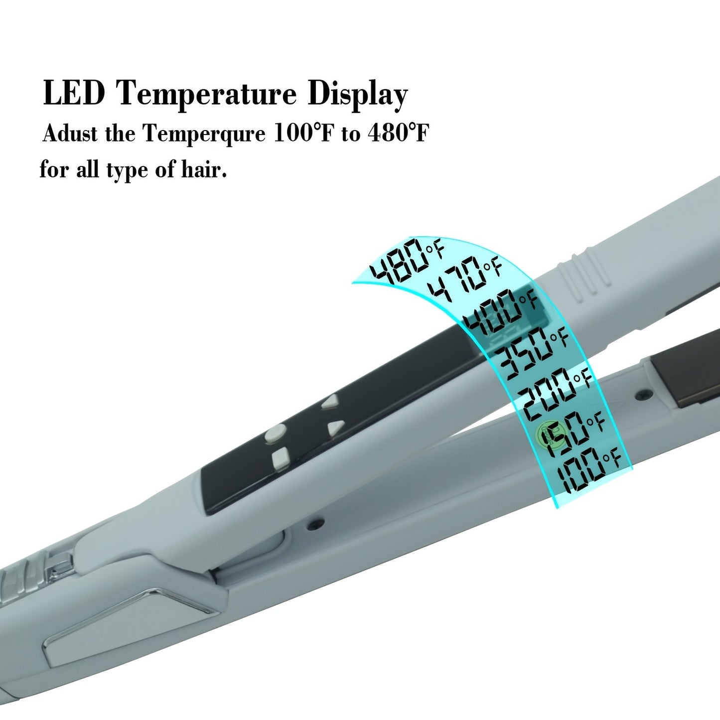 2-in-1 Tourmaline Hair Straightener – Flat & Curling Iron - Clickilix