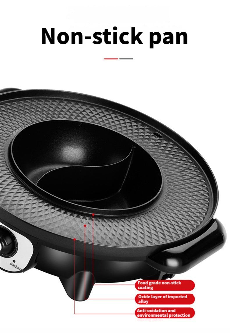 Electric Smokeless BBQ Grill & Hot Pot Duo
