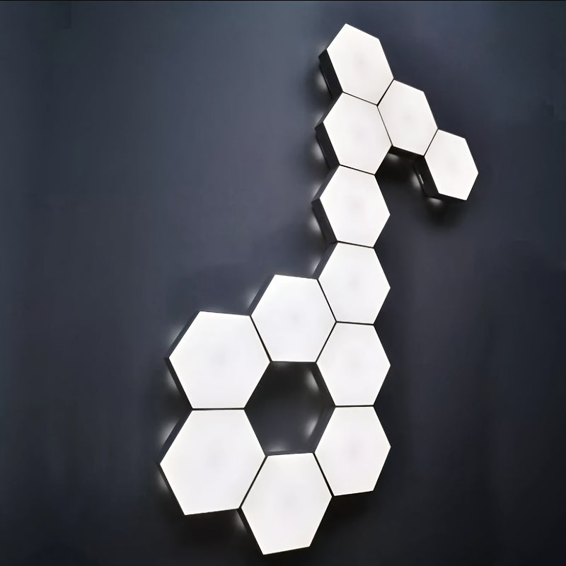 6-Pack Touch Control Hexagonal LED Wall Lights