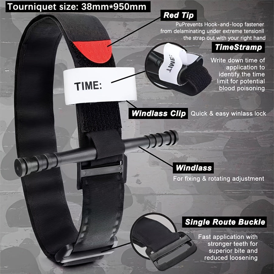 One-Handed Tourniquet with Holder – First Aid Kit