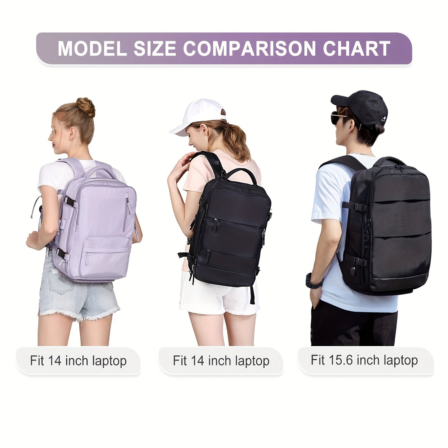 Large Waterproof Travel & Hiking Backpack
