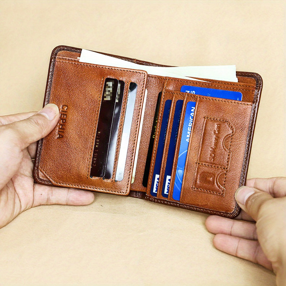 Vintage RFID Leather Wallet for Men