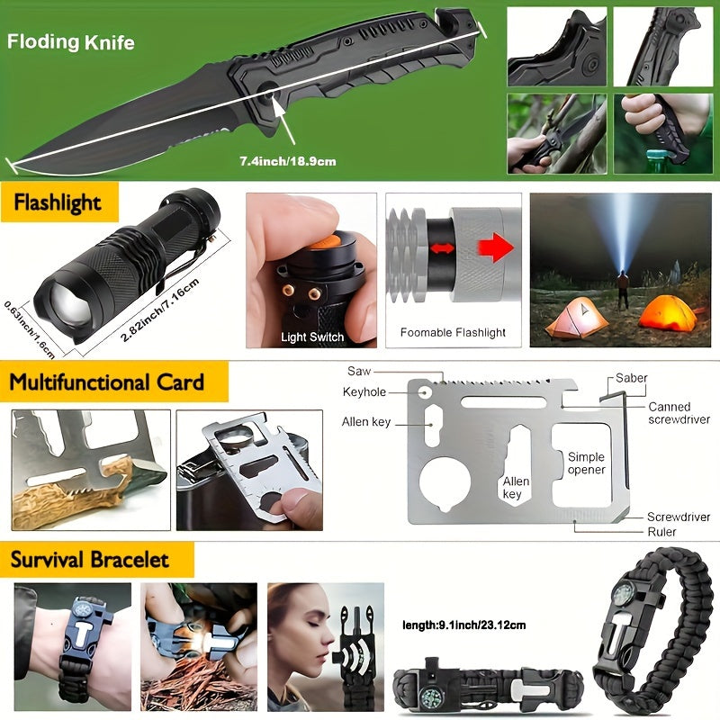 152-in-1 Emergency Survival Kit with Molle Pouch