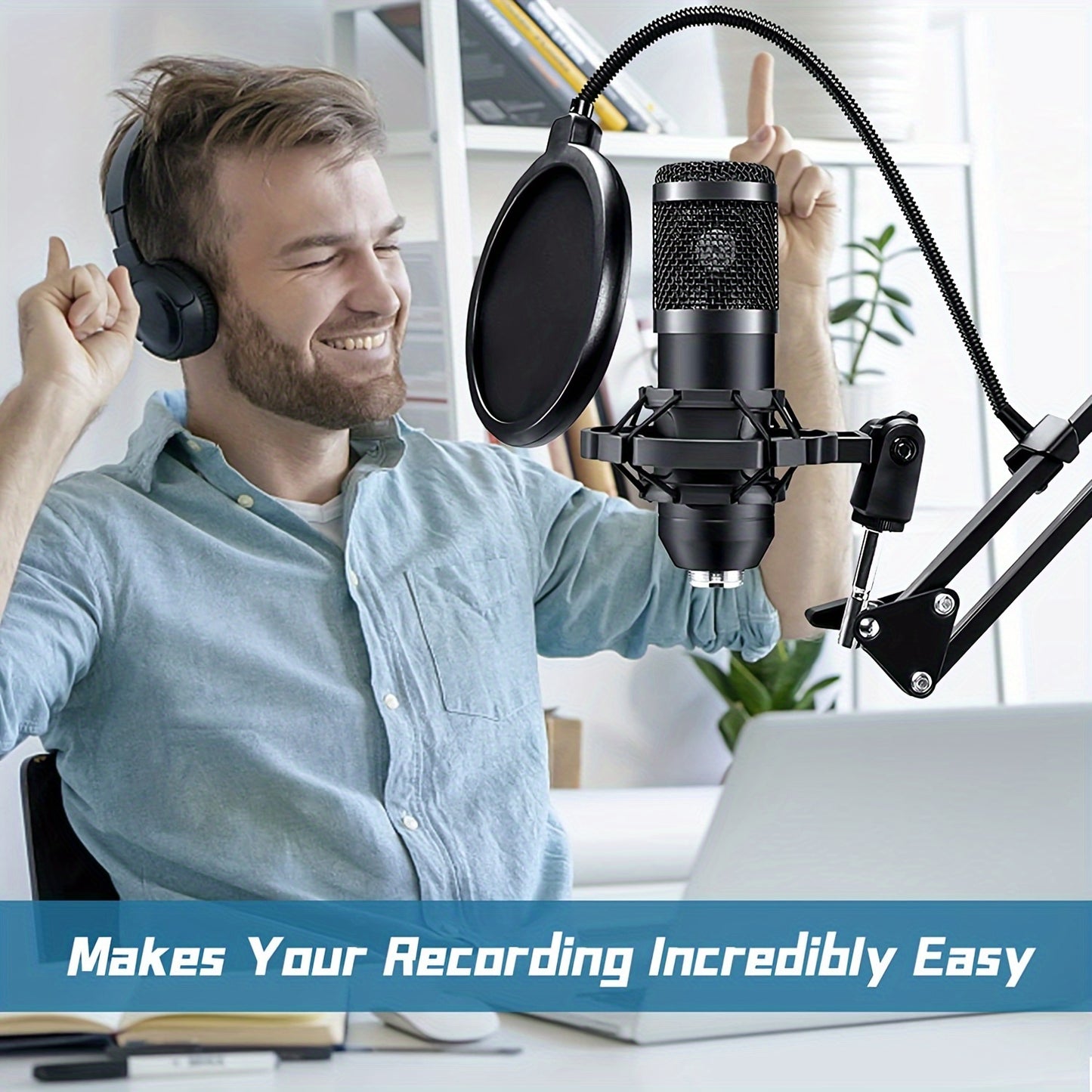 192kHz USB Condenser Microphone for Streaming