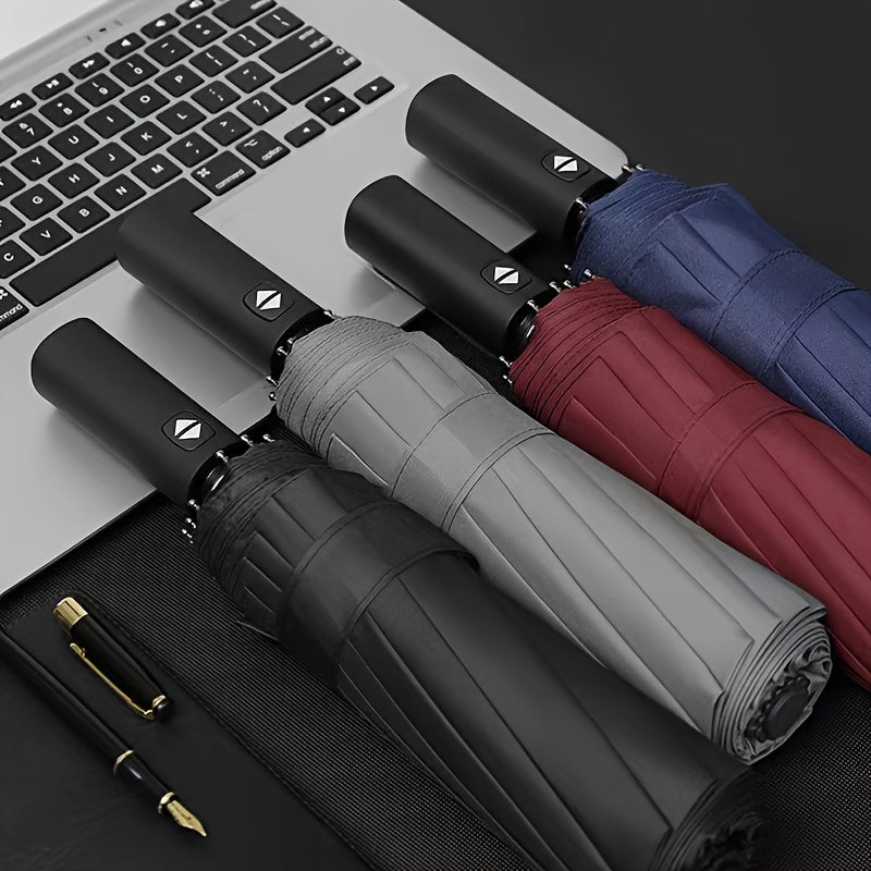 Automatic Foldable Umbrella – Ten-Bone, All-Weather Protection - Clickilix