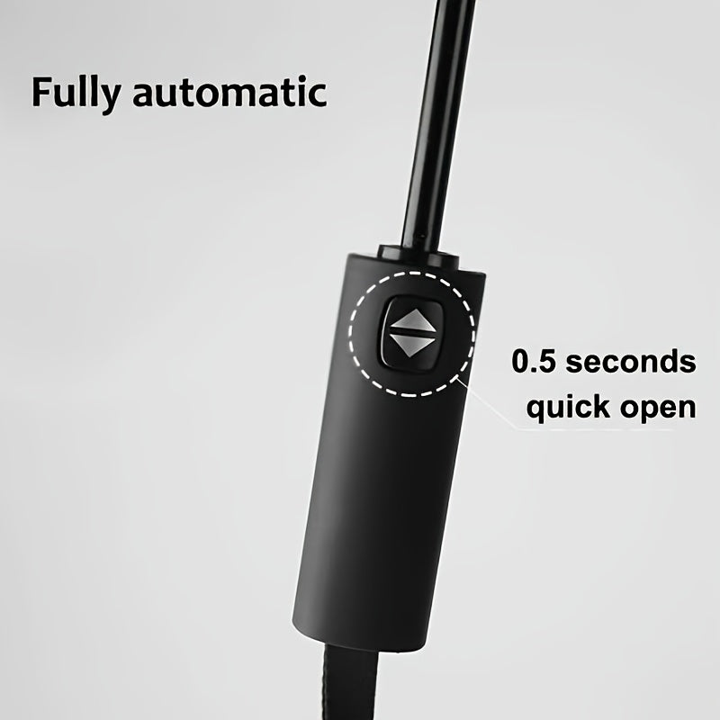 Automatic Foldable Umbrella – Ten-Bone, All-Weather Protection - Clickilix
