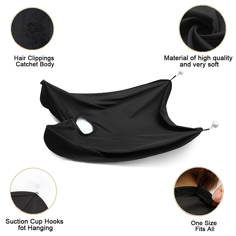 Beard Bib Apron Hair Catcher for Shaving & Trimming - Clickilix