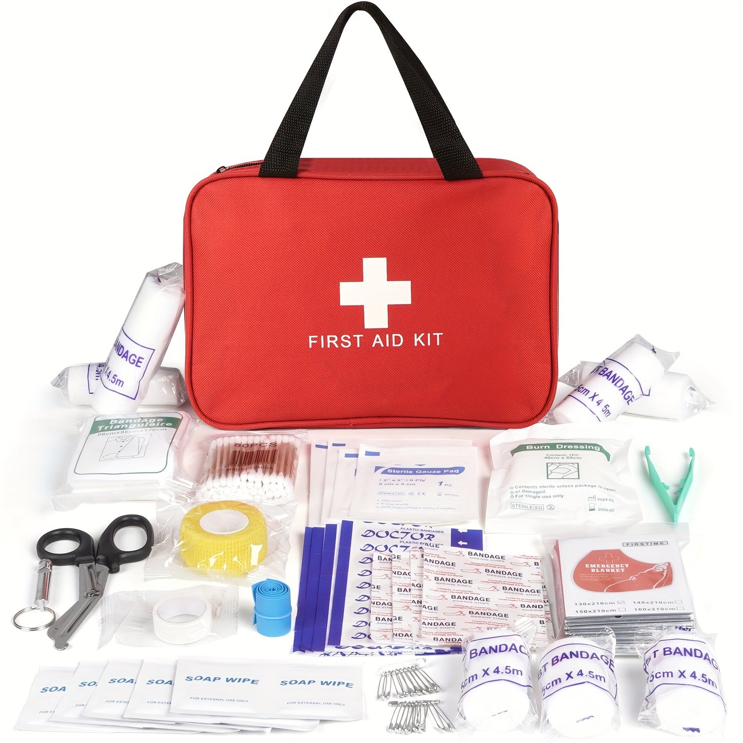 Portable First Aid Kit for Home, Car, Camping