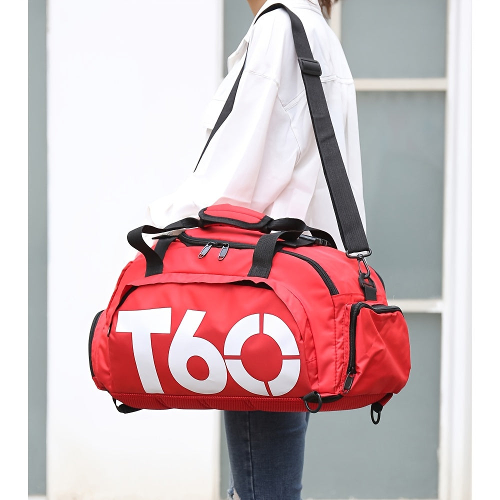Large Nylon Travel Duffle Bag with Shoe Compartment
