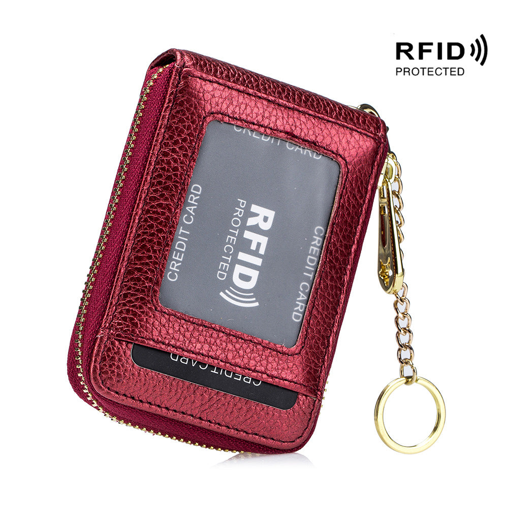 RFID Blocking Card Holder Wallet – Zip Around, Stylish - Clickilix