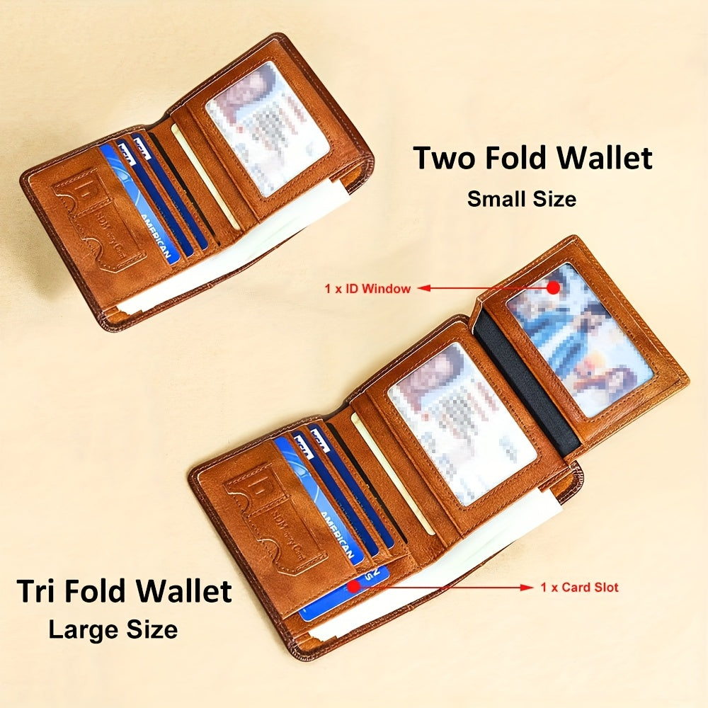 Vintage RFID Leather Wallet for Men