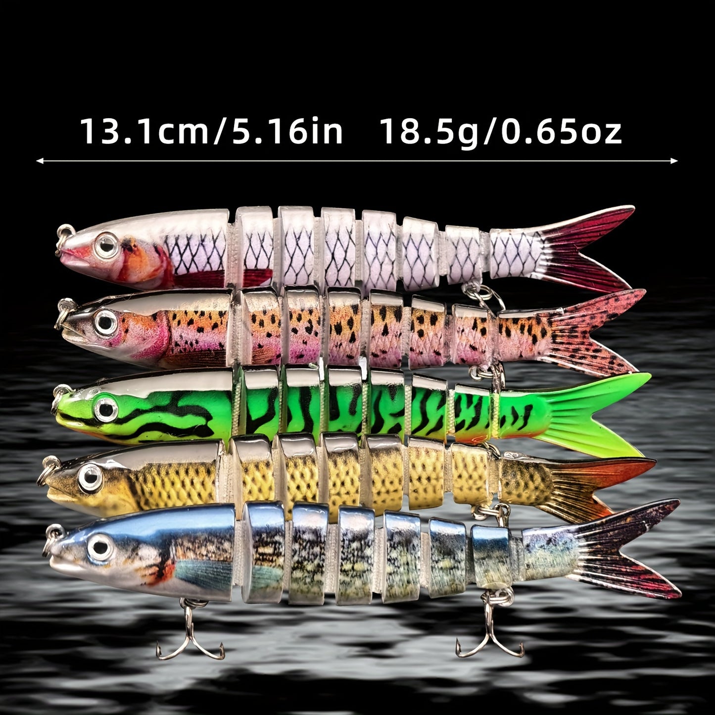 Multi-Jointed Swimbait Crankbait for Bass & Trout - Clickilix