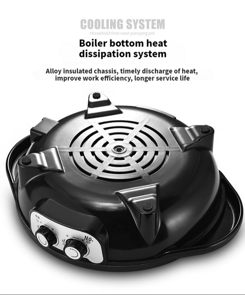 Electric Smokeless BBQ Grill & Hot Pot Duo