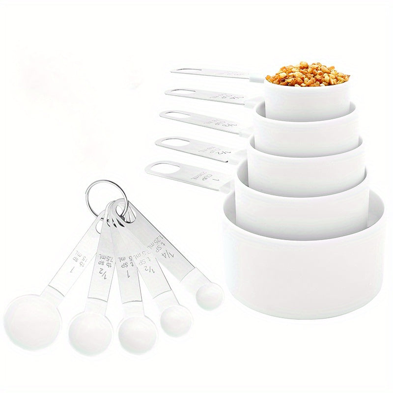 10pcs Premium Measuring Cups & Spoons – Stainless Steel - Clickilix