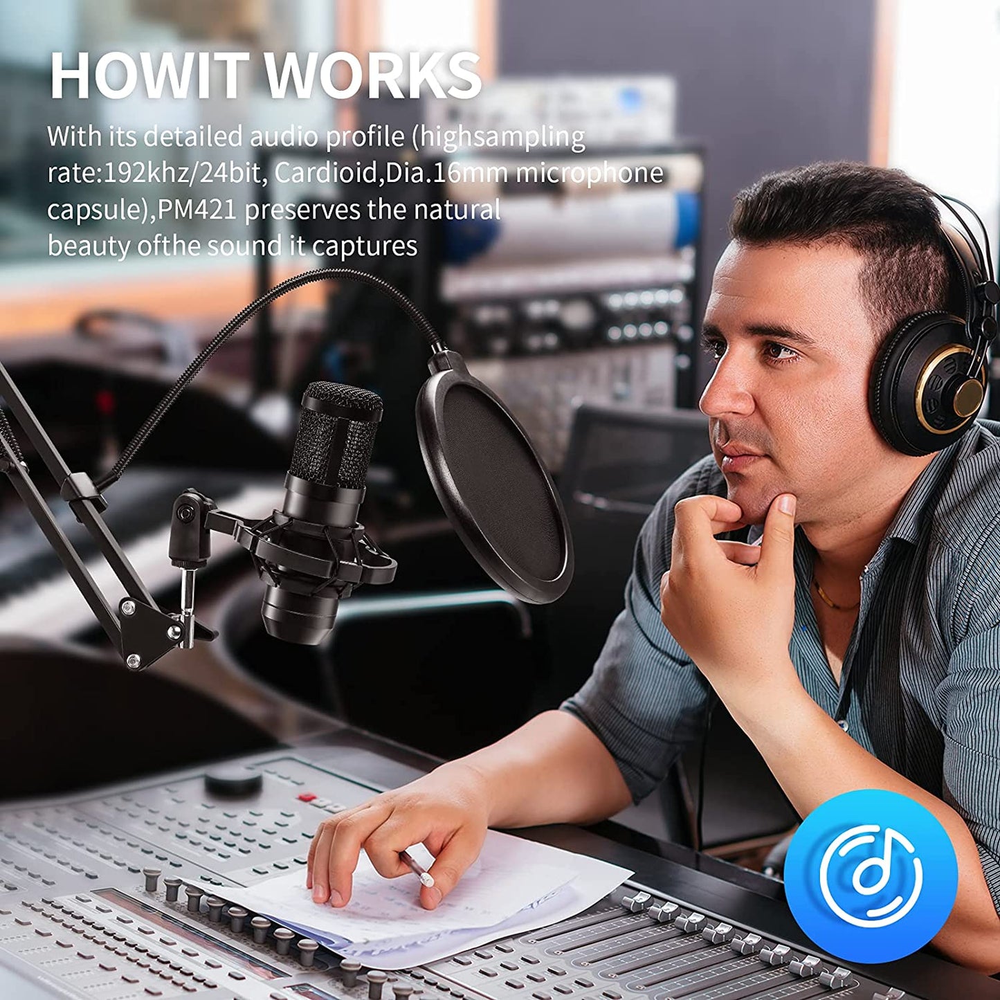 192kHz USB Condenser Microphone for Streaming