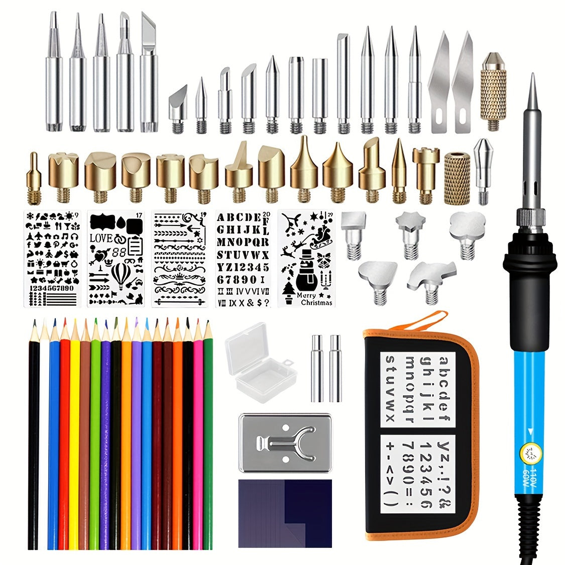 71-Piece Electric Soldering & Wood Burning Kit