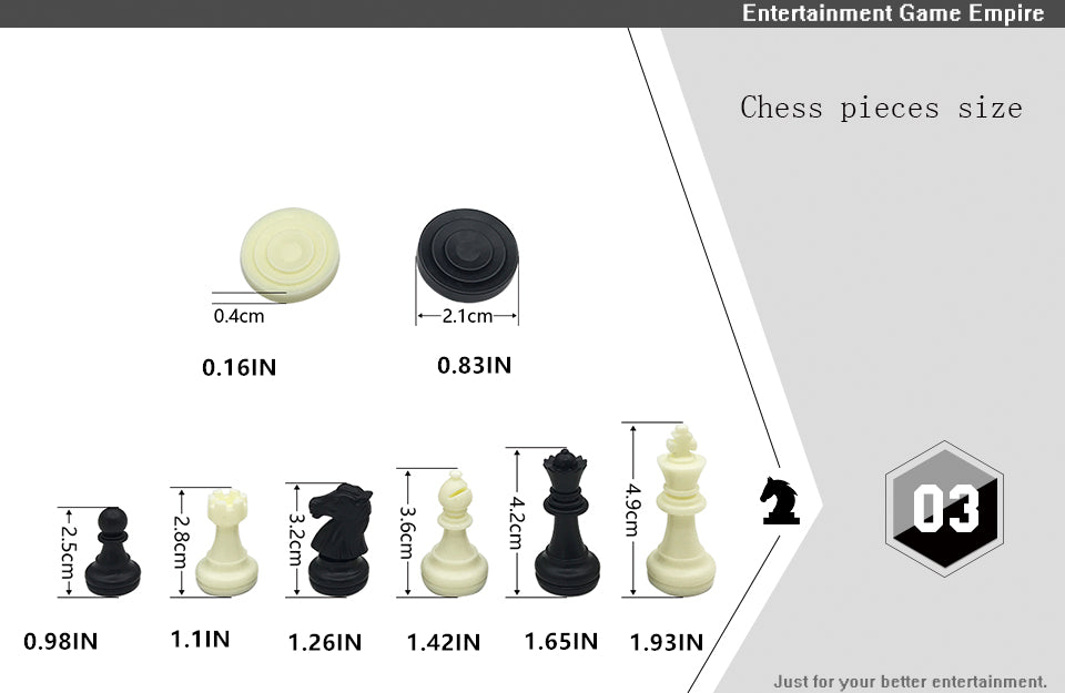 Magnetic Chess & Checkers Educational Game Board