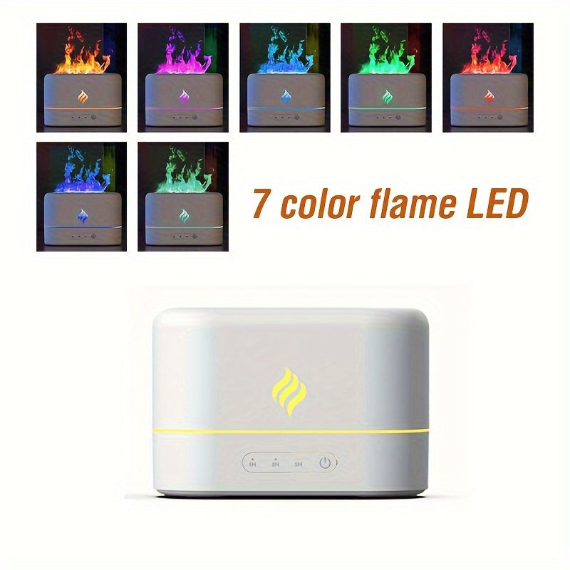 7-Color Flame Effect Ultrasonic Aromatherapy Humidifier - Clickilix